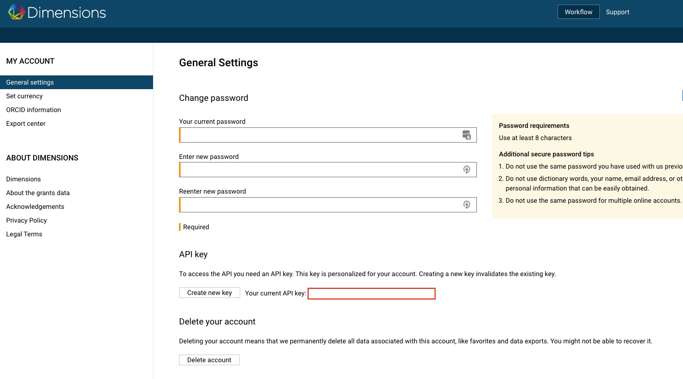 Getting an API key