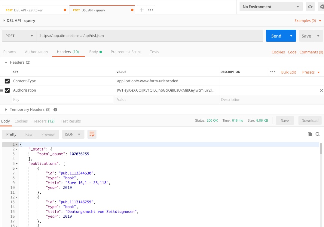 postman example - part 2