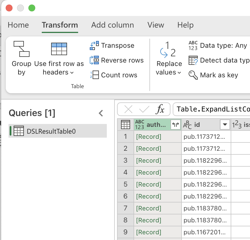 Choose Excel workbook source (macOS)