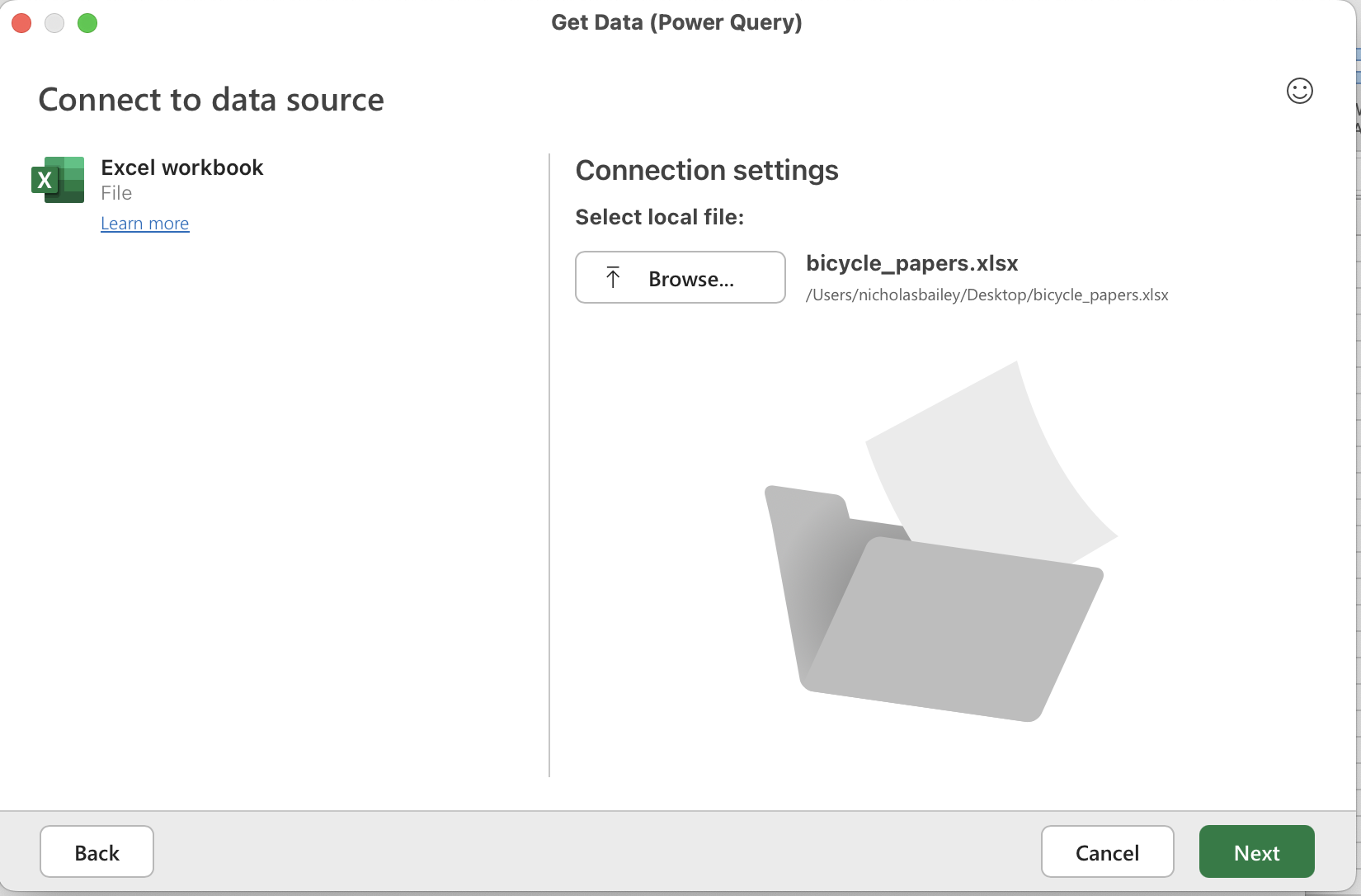 Transform Data preview (macOS)