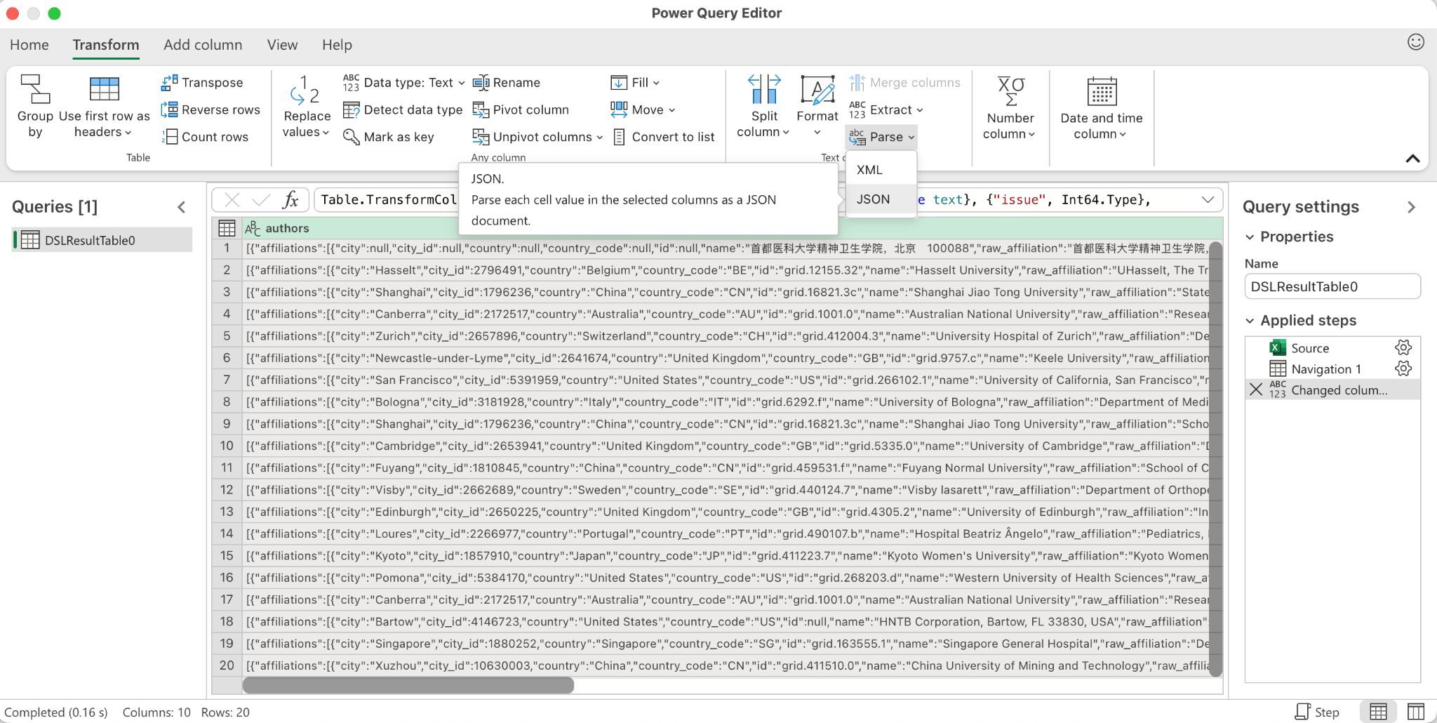 Change column type to Text